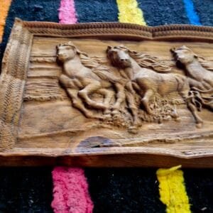 Antique Running Horse Wall Frame – Symbolizing strength and freedom