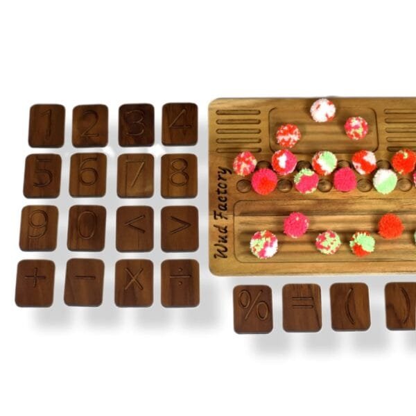 Children playing a fun educational dominoes board game