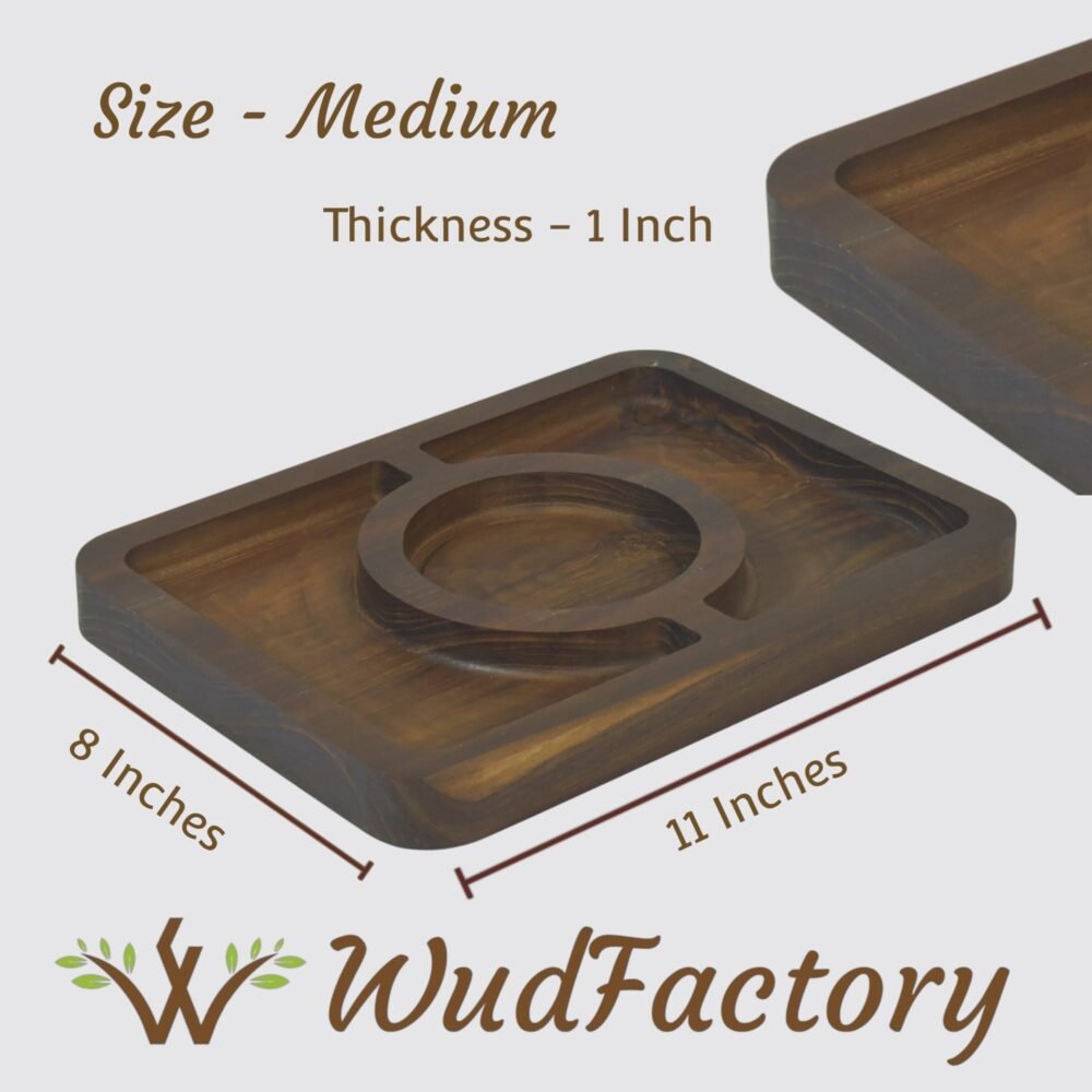 Premium Teak Wooden Serving Tray 8x11 inch