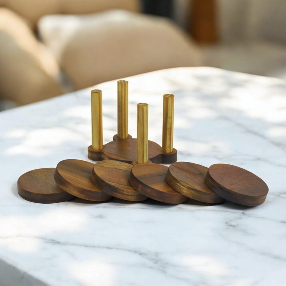 Premium Teak Wood Coasters, Sagwan Coaster