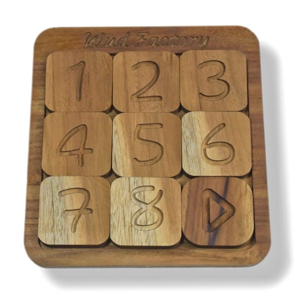 Engaging Wooden Number Slide Puzzle for Endless Fun