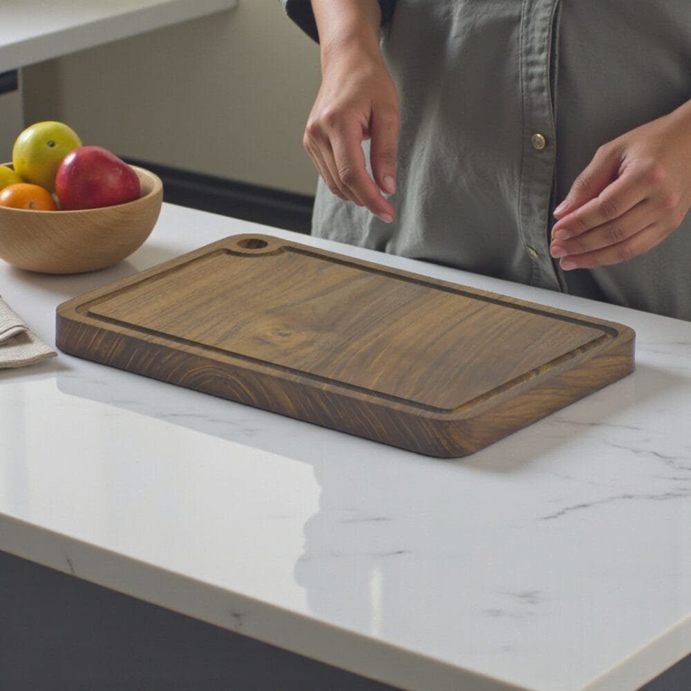 Sagwan Chopping Board Use