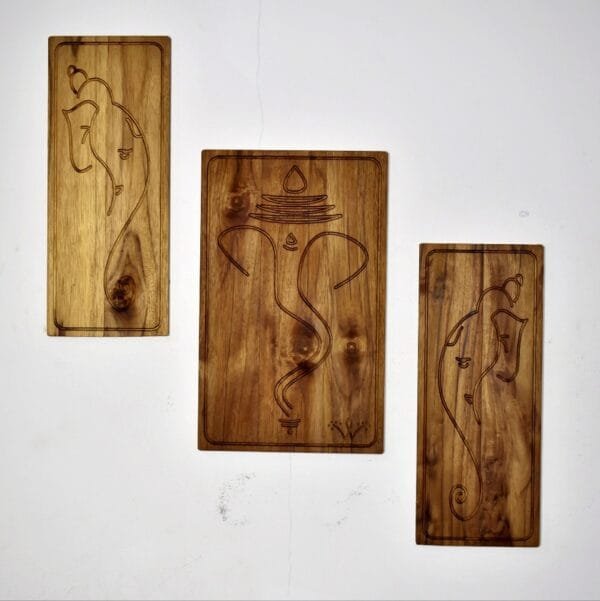 Wooden Antique Shree Ganesha wall frame with fine craftsmanship
