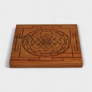 Wooden Antique Shree Yantra Wall Frame with intricate carvings