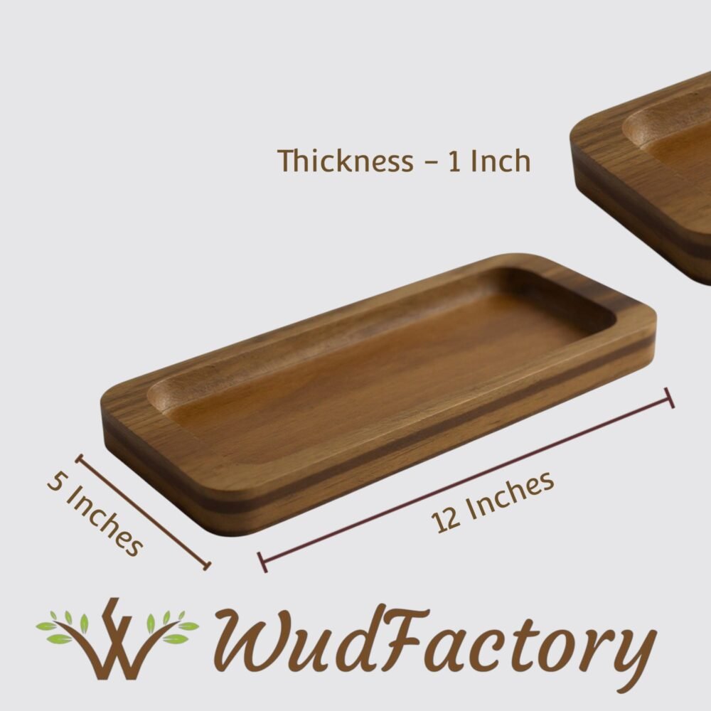Premium Teak Wood Tray 5x12 inches