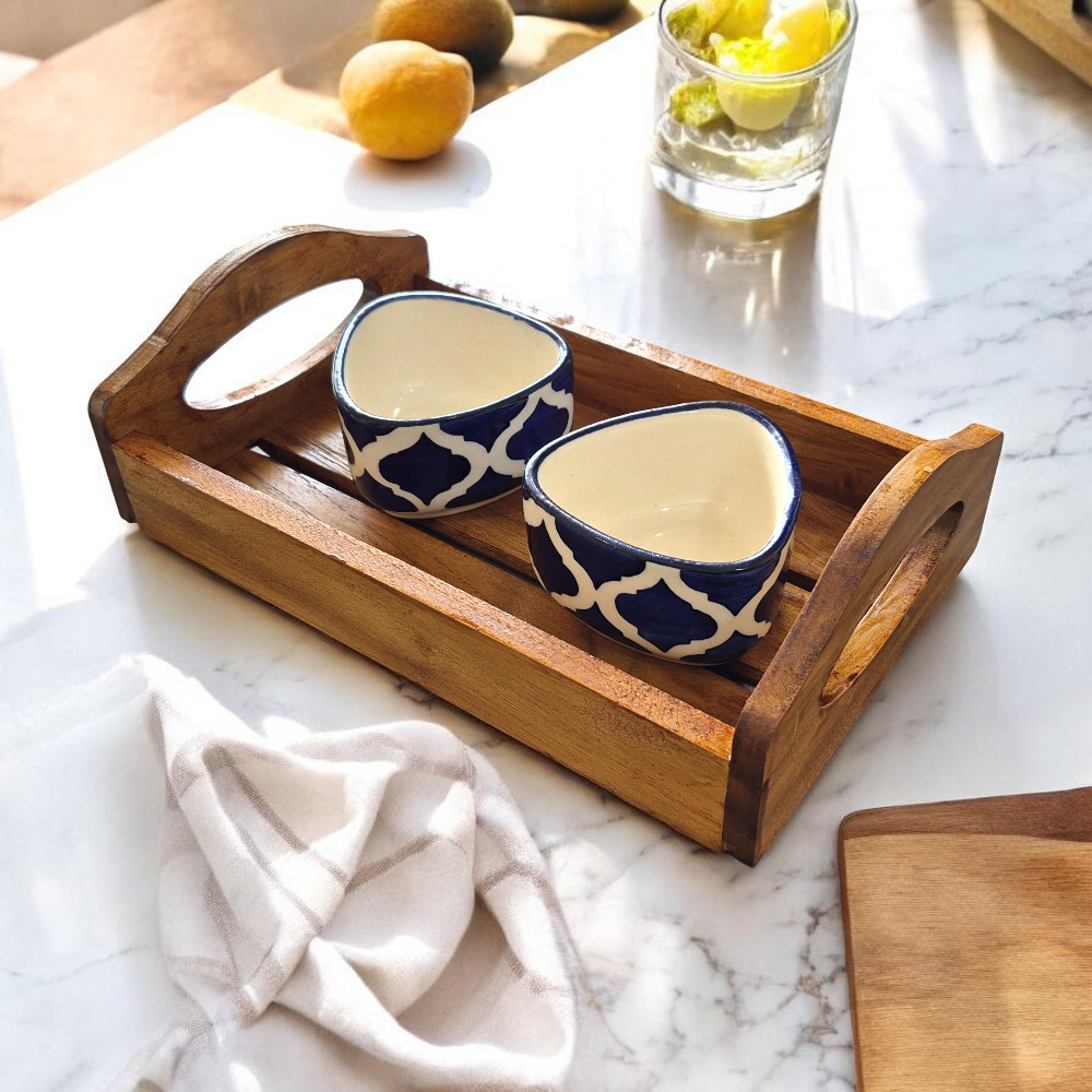 Premium Teak Wooden Tray Premium Sagwan Wooden Tray Stylish Functional Design